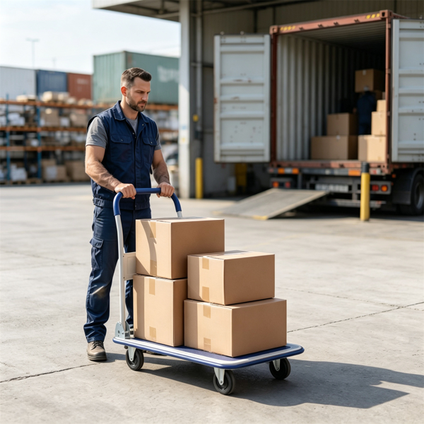 Heavy-Duty Folding Hand Truck - 660LBS Capacity Platform Cart with Non-Slip Surface