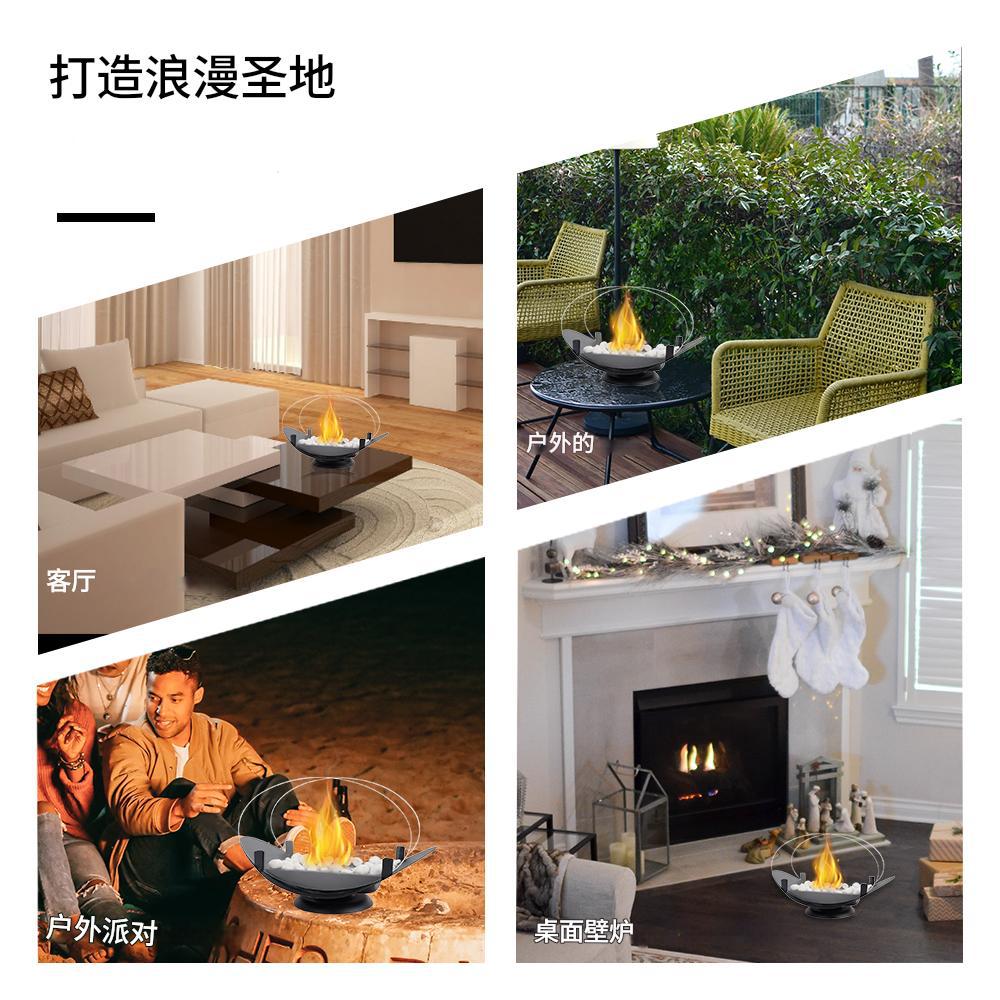 Portable Tabletop Fireplace - Stylish Glass Fire Bowl for Indoor & Outdoor Use