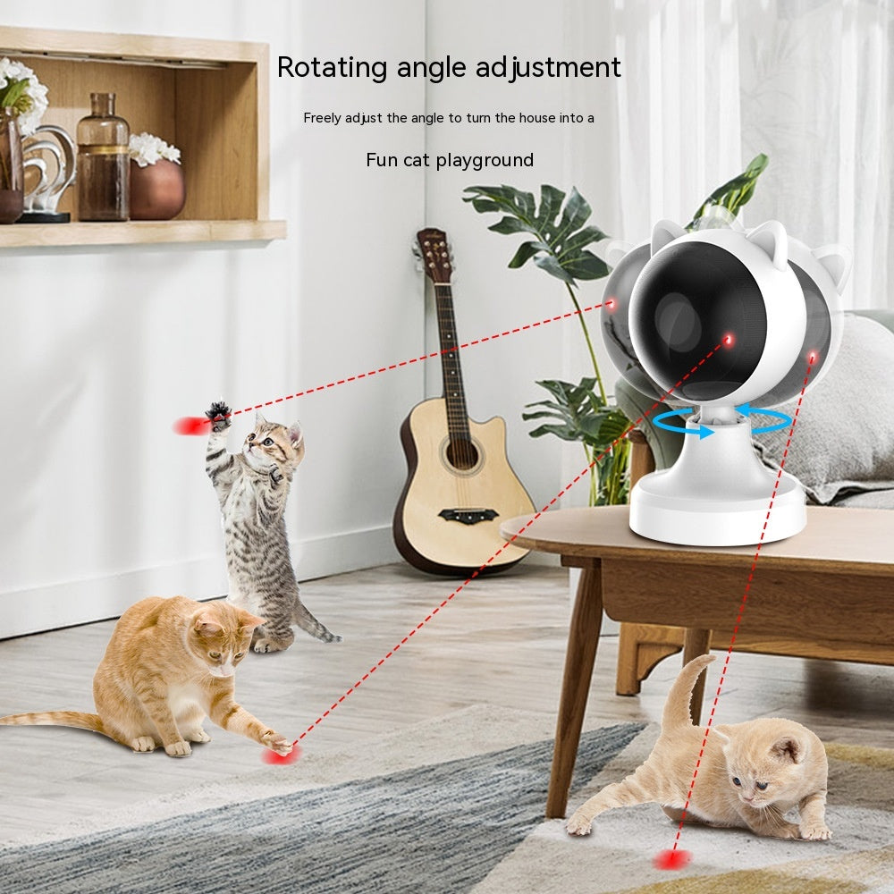 Laser Cat Teaser Toy with USB Charging - White Pet Training Toy