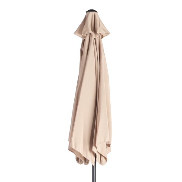 9ft Patio Umbrella with Crank & Tilt - Beige Market Umbrella