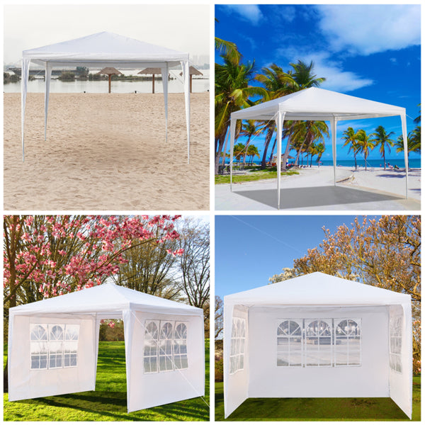 3-Sided Waterproof Event Tent - White, 3x3m