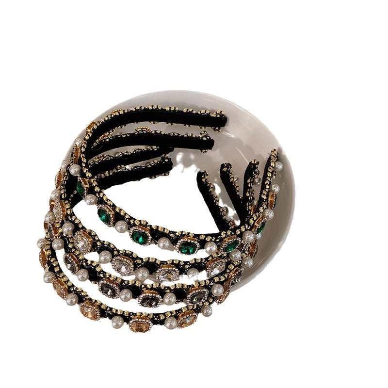 Pearl Embellished Headband - Korean Style