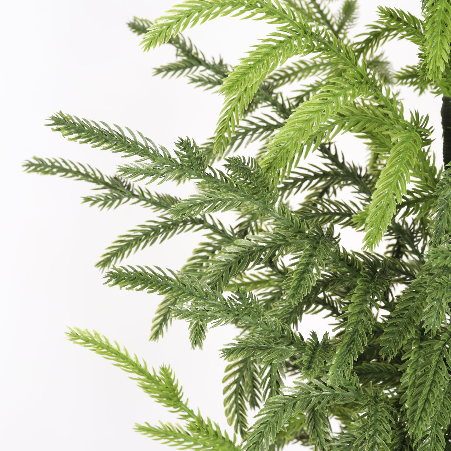4' Artificial Pine Tree - Real Touch in Black Plastic Pot, 2pc Set