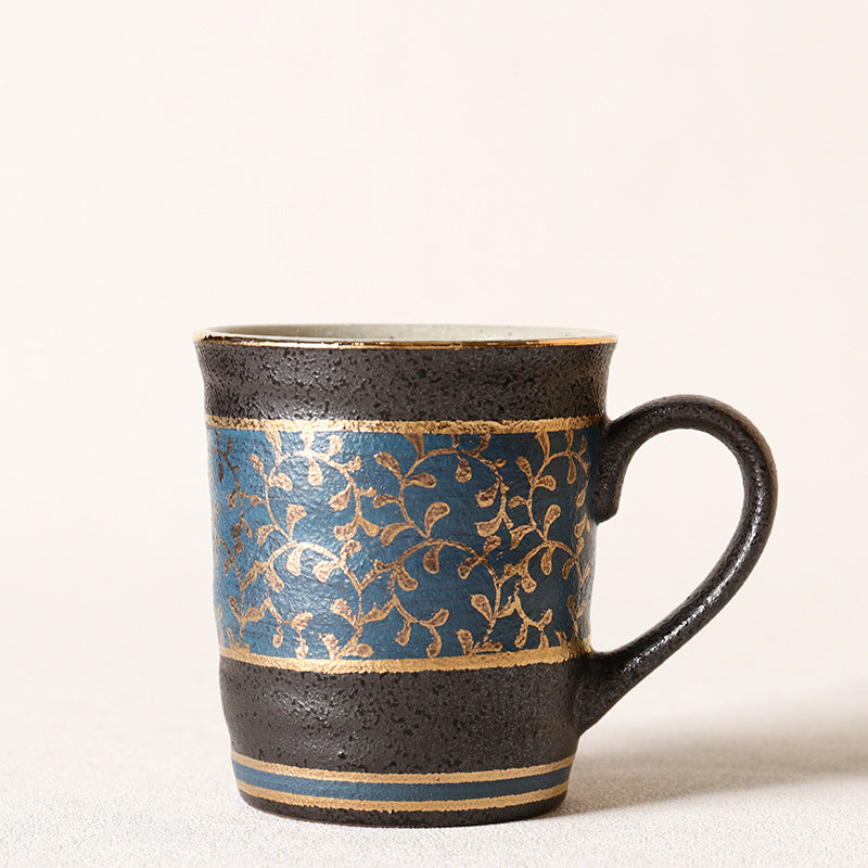 Gold Foil Coffee Mug - Ceramic Water Cup with Multiple Styles