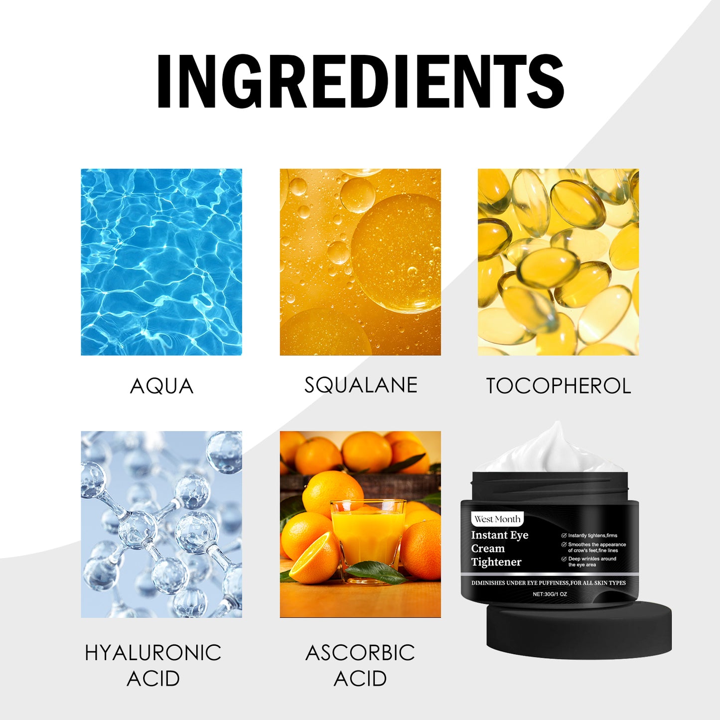 Instant Eye Cream Tightener - Dark Circle & Puffiness Repair Treatment