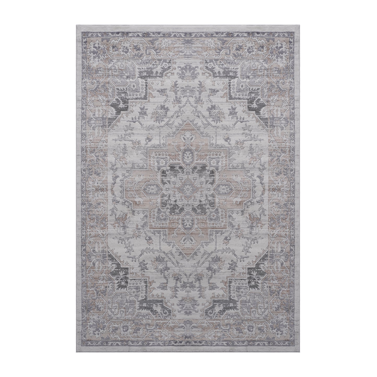 MARFI 2X3 Ivory Beige Oriental Doormat Rug