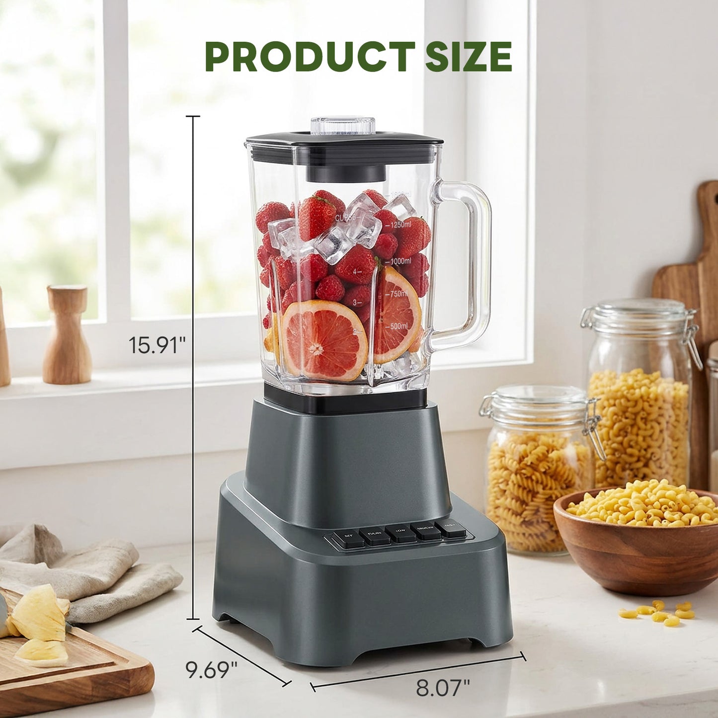 Professional Ice Cream Blender - 54oz Large Glass Cup