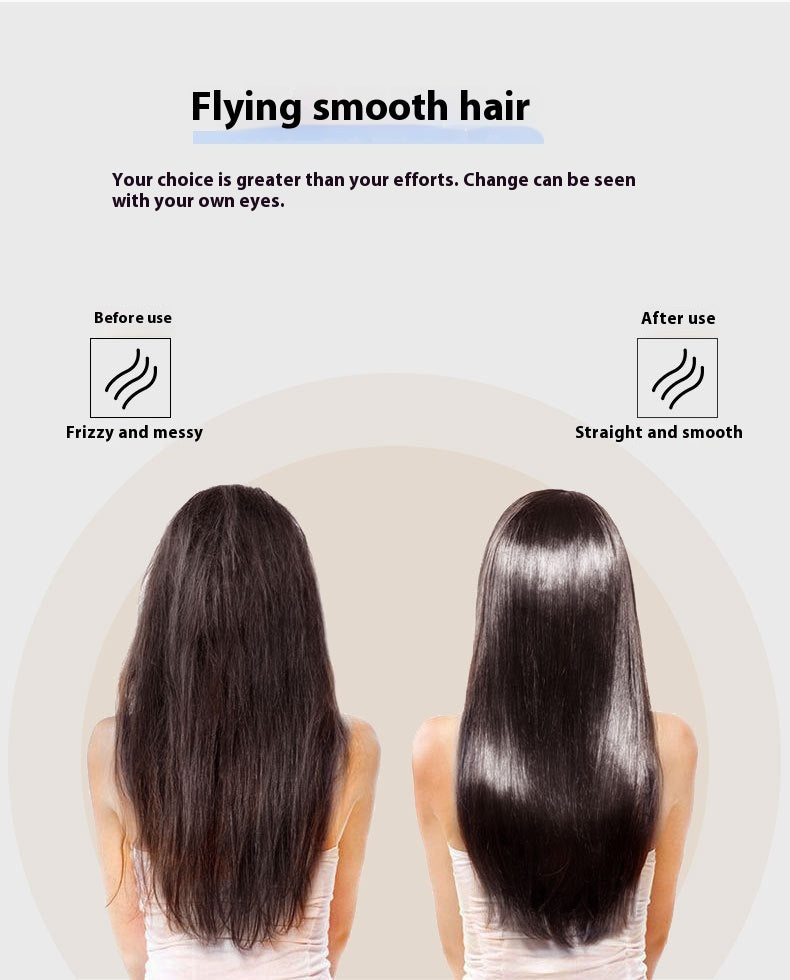 Dual-Use Wireless Hair Comb and Straightener for Curly and Straight Hair