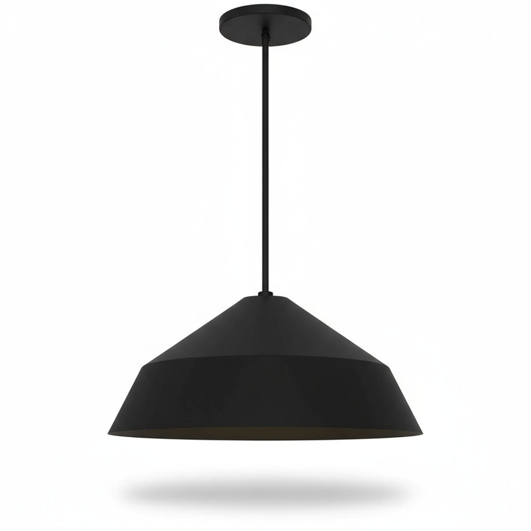 22-Inch Integrated LED Black Pendant Light Fixture