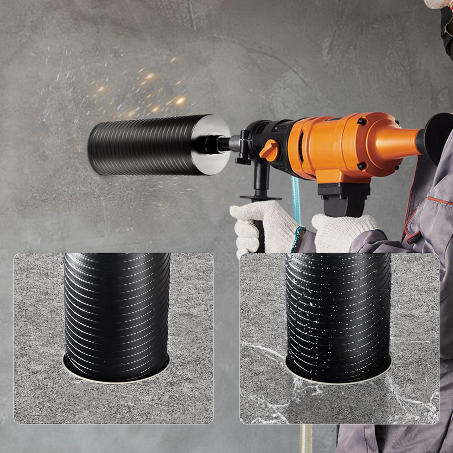 Diamond Core Drill Bit 4.25 Inch Wet/Dry Masonry Concrete Brick Hole Saw