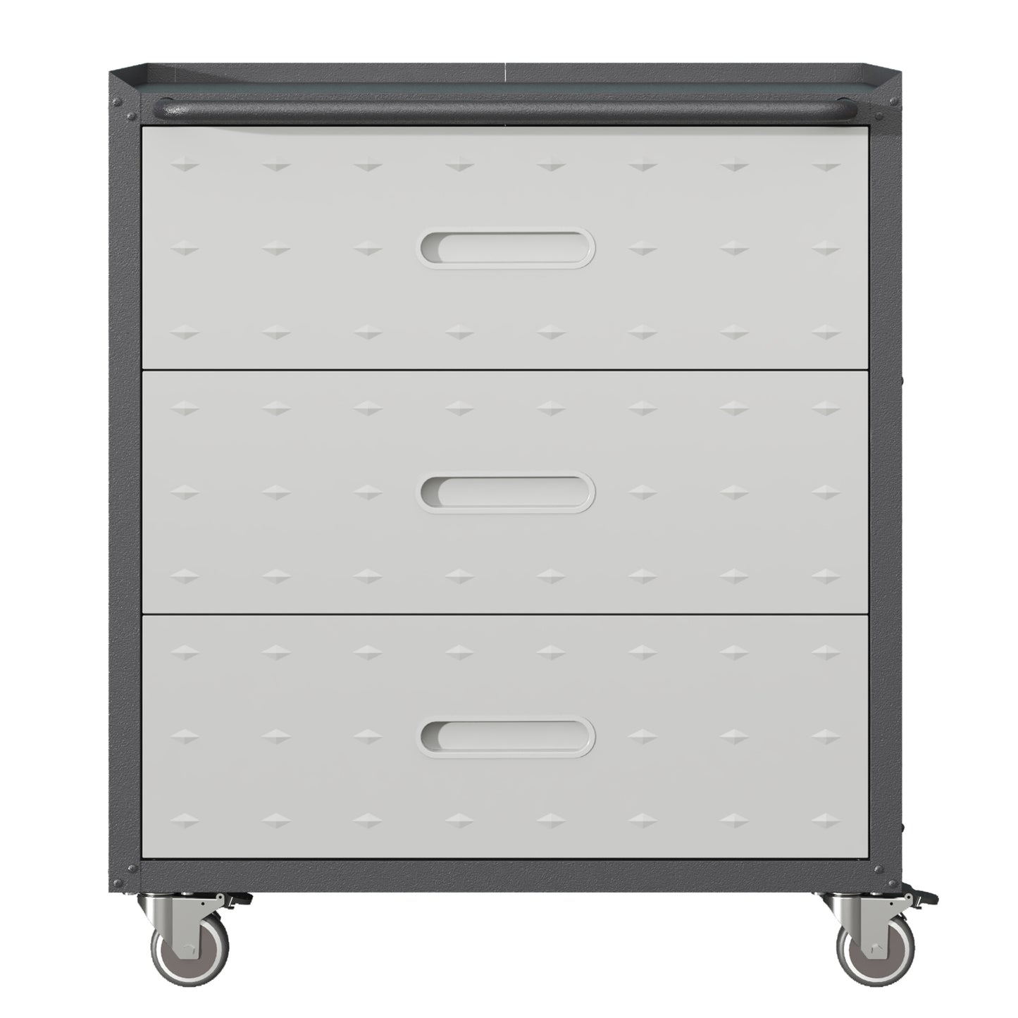 Heavy-Duty Metal Storage Cabinet with Wheels - 3 Drawer Organizer