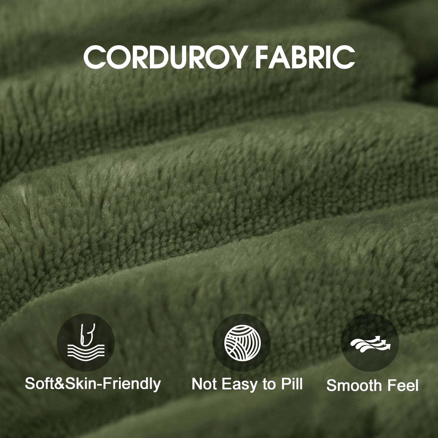 Green Fabric Ottoman - Y159 Model
