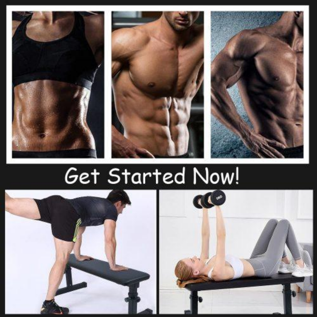 Flat Dumbbell Bench for Strength Training - Black