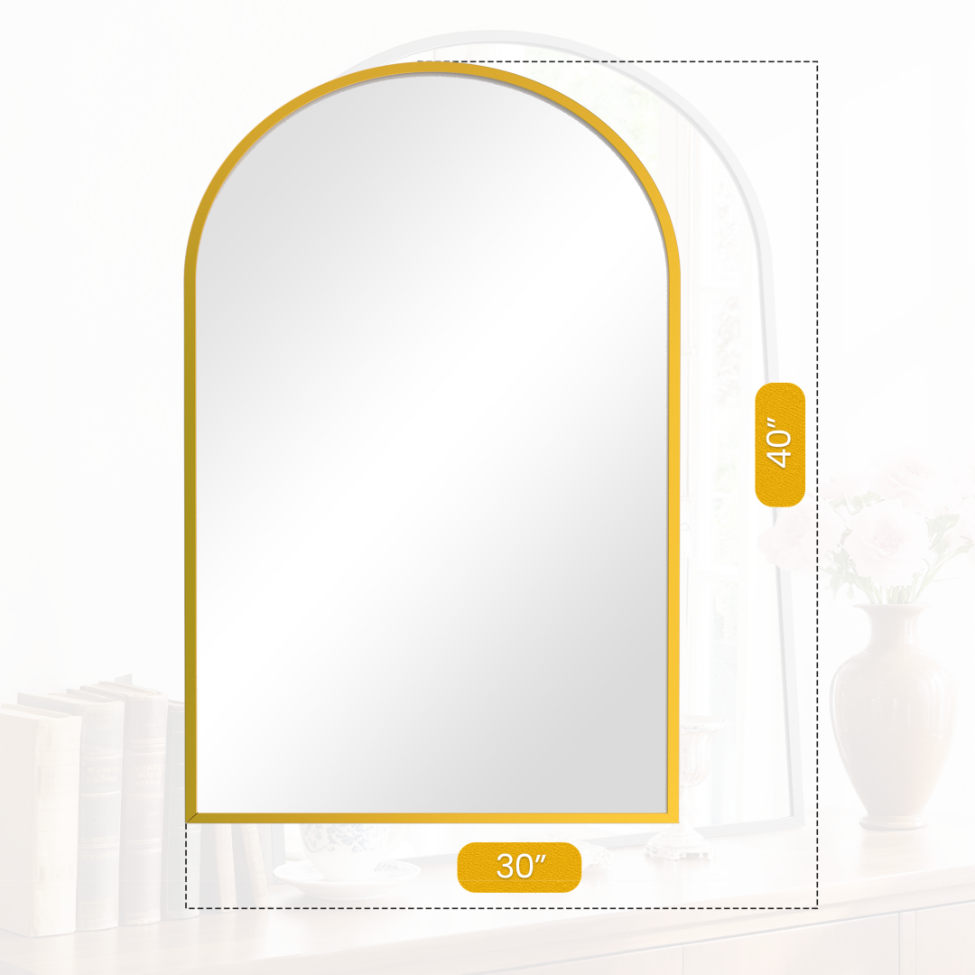 Bathroom Wall Mirror, Metal Frame Vanity Mirror For Bedroom,