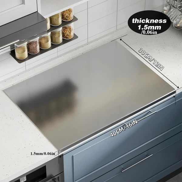 XXL Stainless Steel Cutting Board with Sealed Lid - Multi-Functional Kitchen Tray