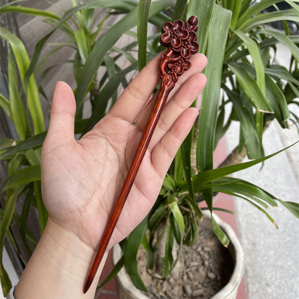 Ebony Antique Carved Hairpin