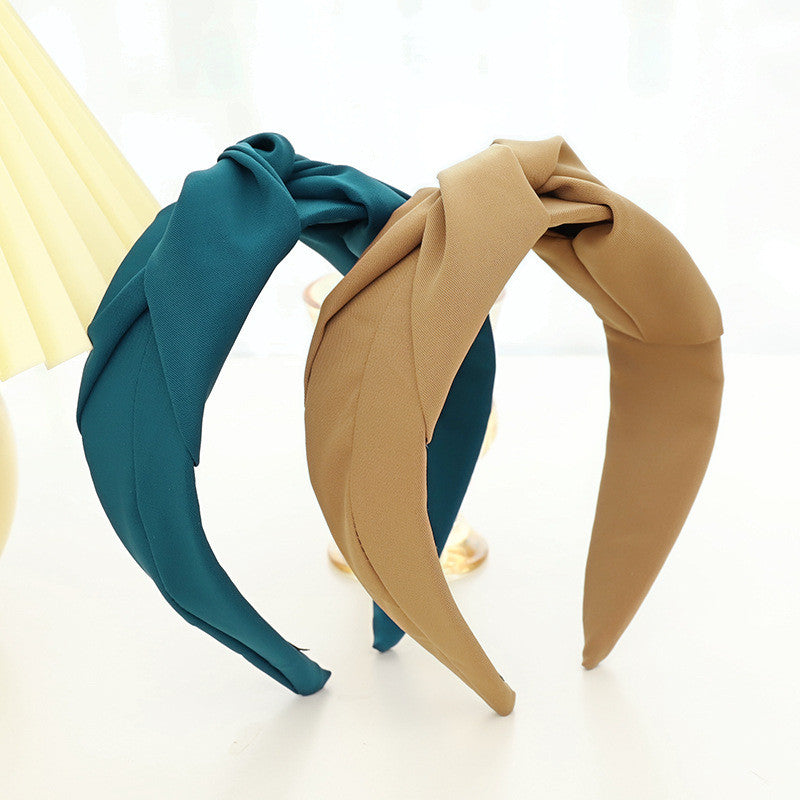 Cloth Cross-Knotted Headband - Women's