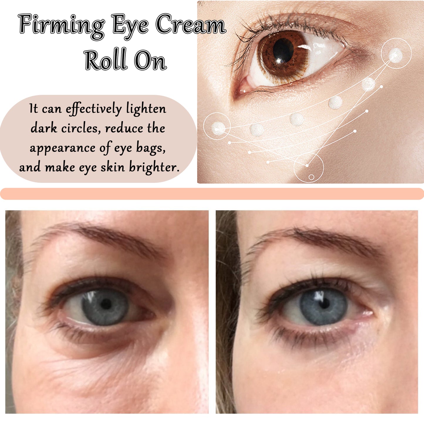 Firming Eye Cream Roll-On with Niacinamide & Hyaluronic Acid - 15ml