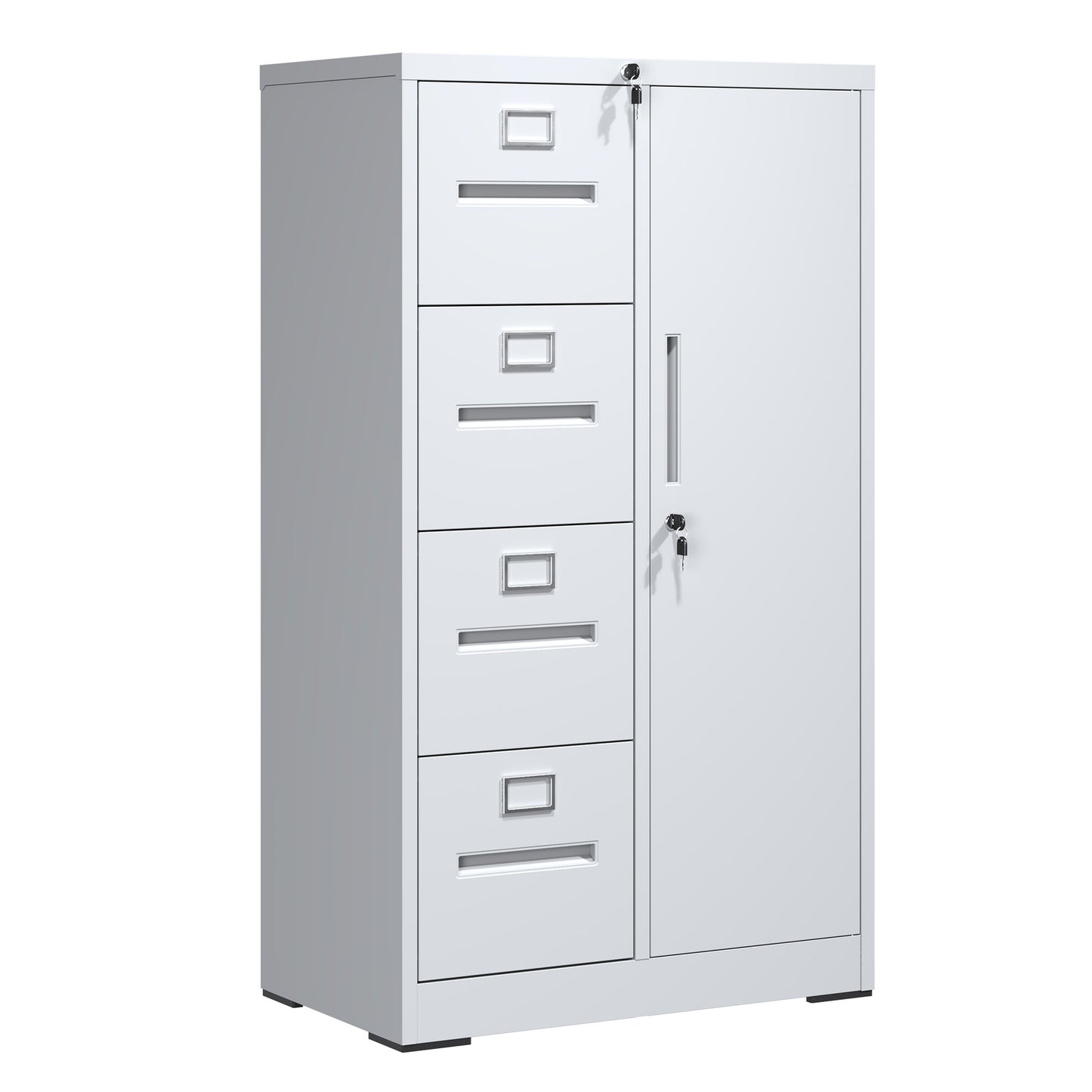 Metal Storage Vertical Filing Cabinet With Lock, Steel File Locker 4