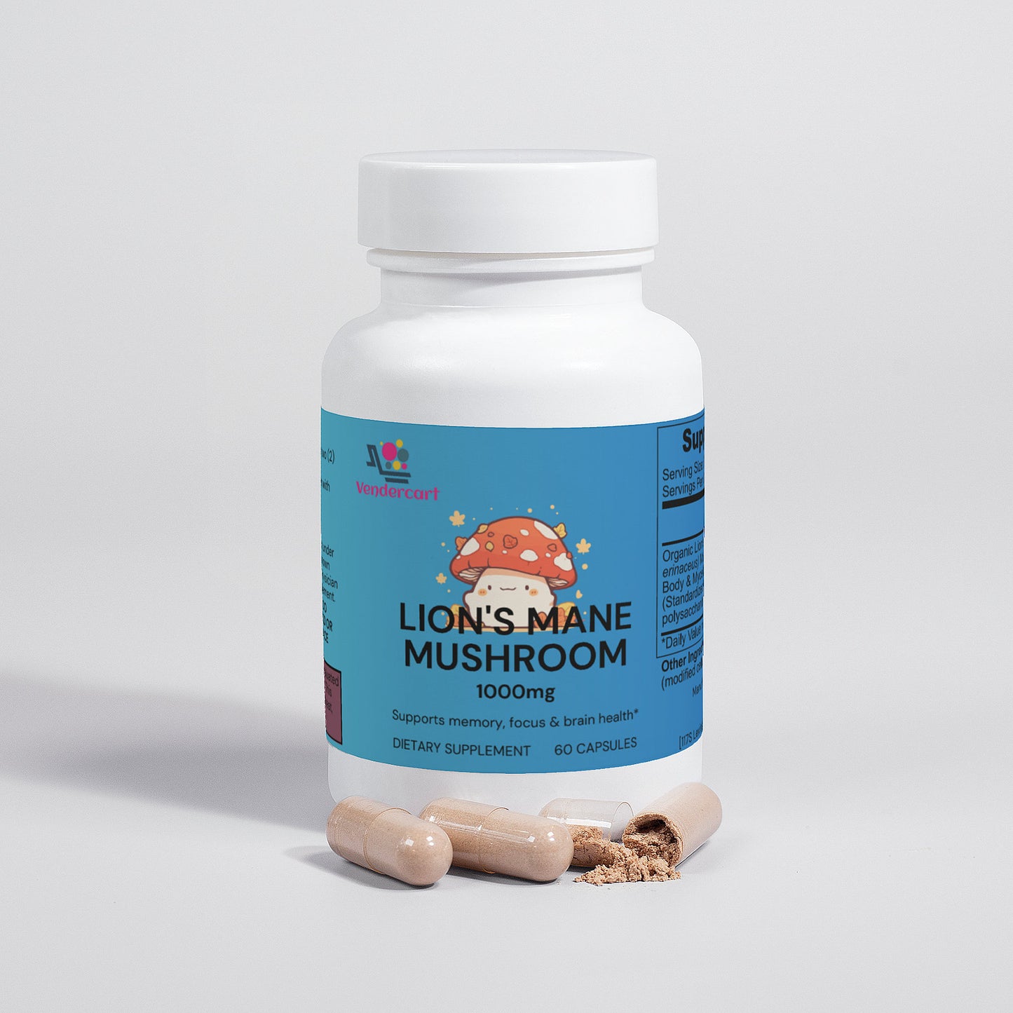 Lion's Mane Mushroom Supplement for Cognitive Focus and Energy Support