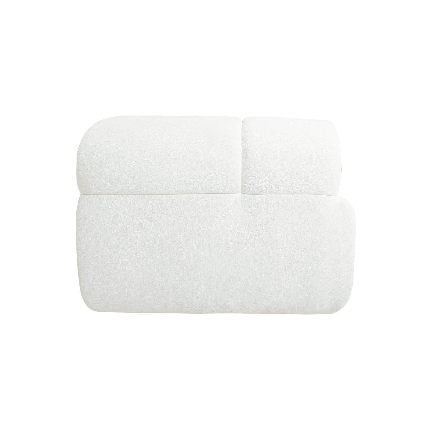 L-Shaped Sectional Sofa - 122" Beige Foam & Polyester Set