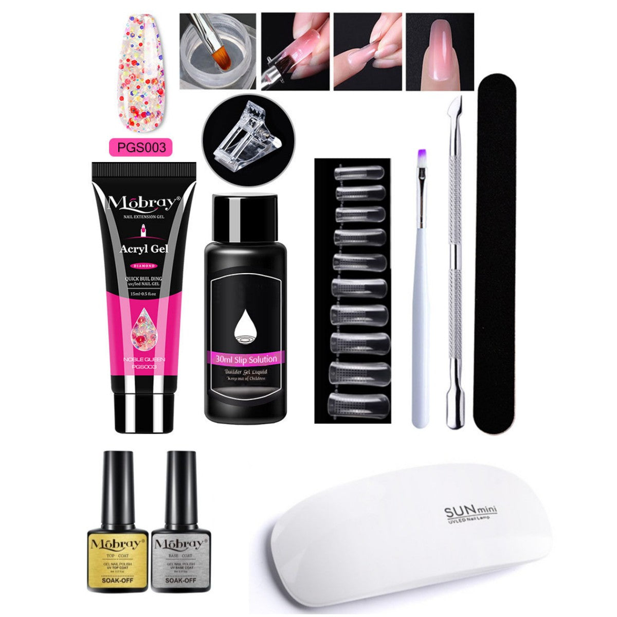 Nail Art Resin Extender Kit - 12 Colors