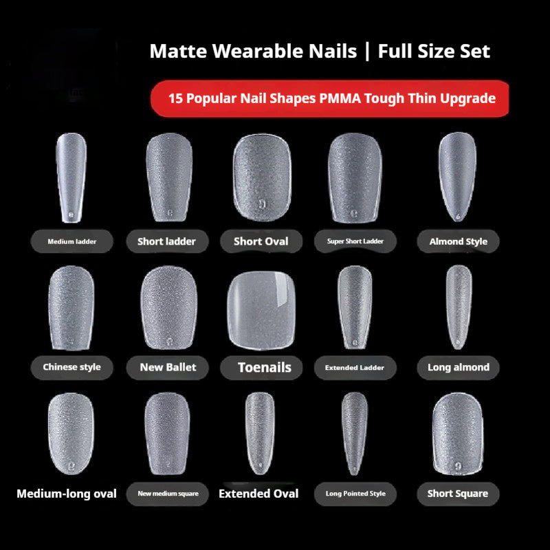 Handmade Long Wear Nail Tips Set - Various Styles & Sizes for Women