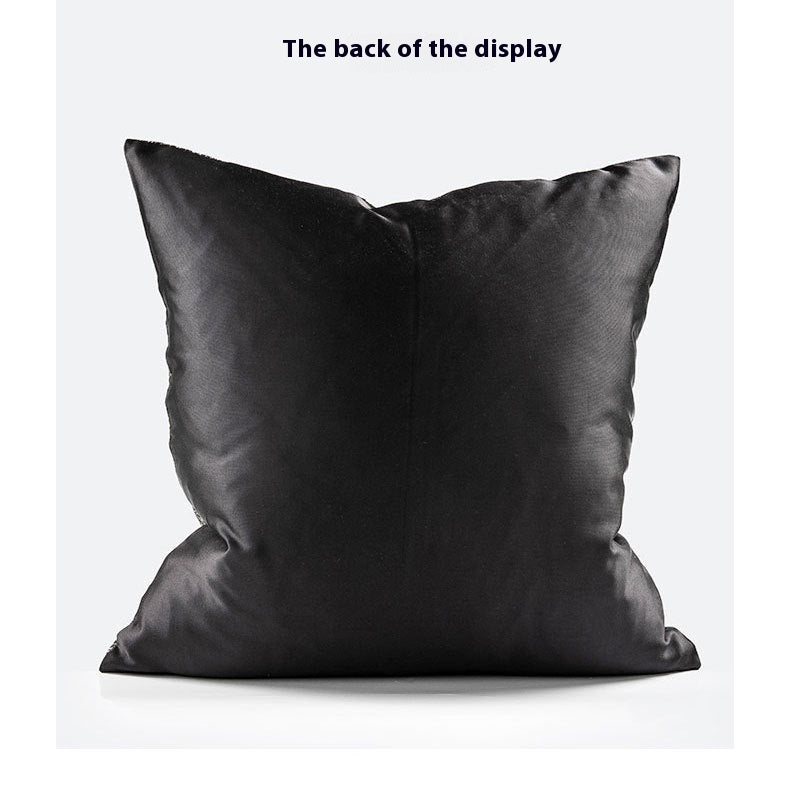 Gray 45x45cm Jacquard Pillow Cover - Chinese Style Cushion