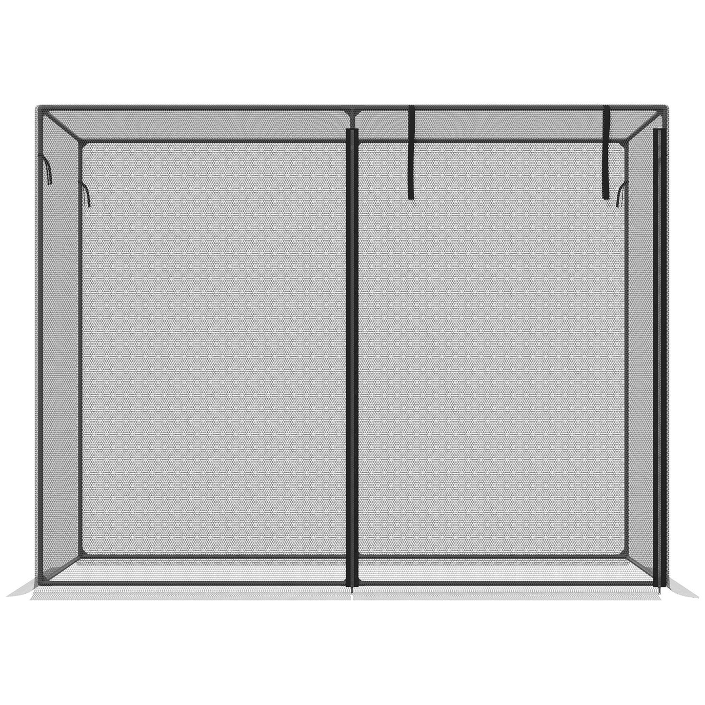 Garden Plant Cage Set - 6 Black 3ft Supports with Stakes & Storage Bag