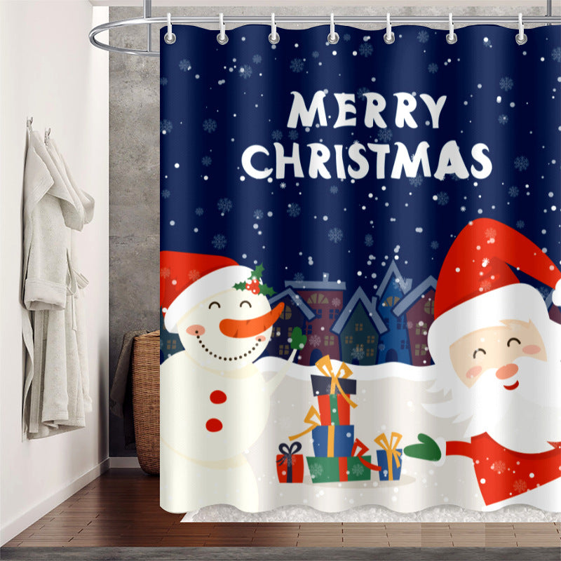 Waterproof Polyester Shower Curtain - Mildew Resistant, Multiple Sizes & Styles