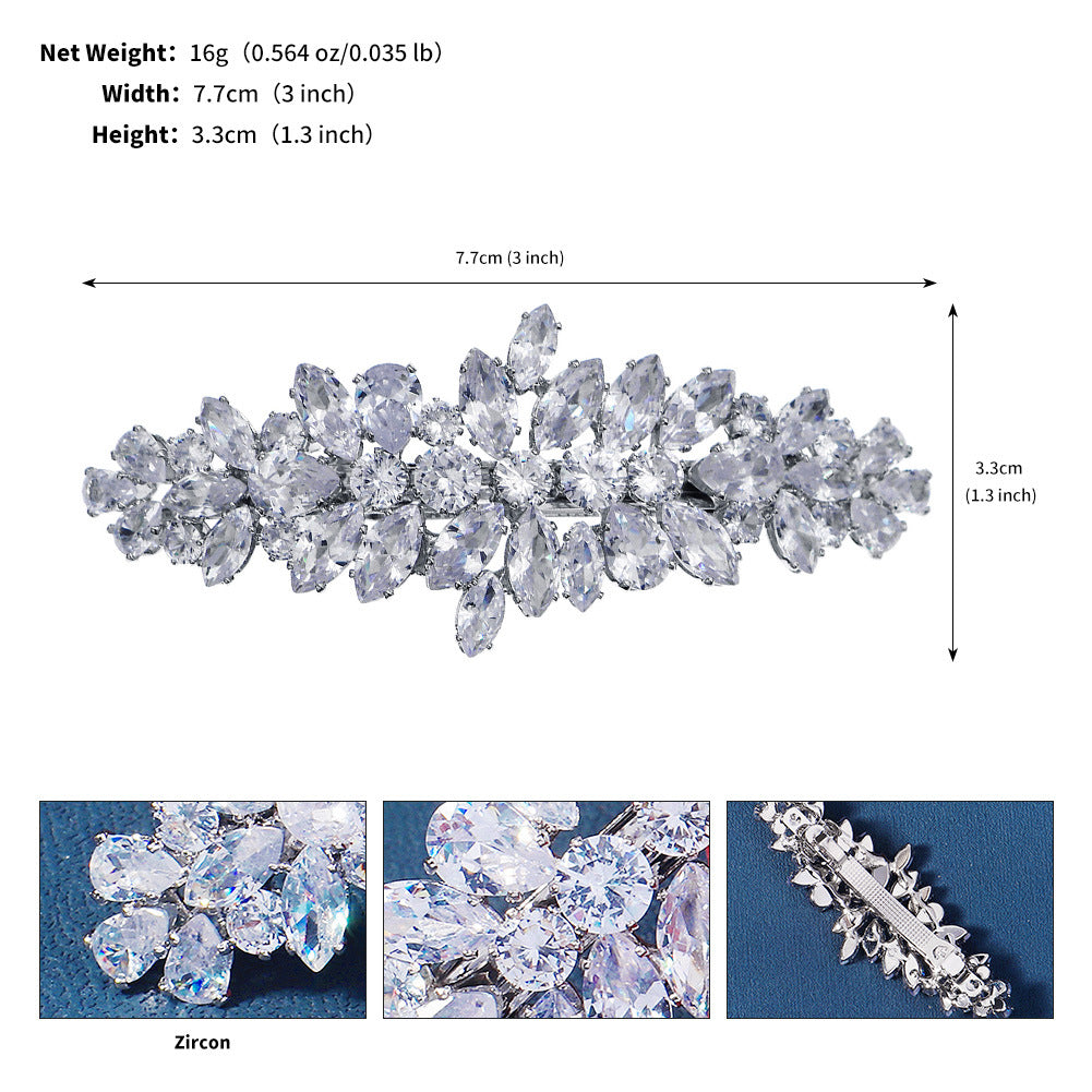Women's Zircon Spring Hair Clip