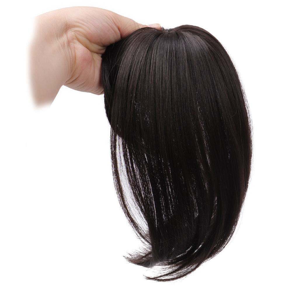 3D Bangs Straight Replacement Hair Covering Wig Set - High-Temp Fiber