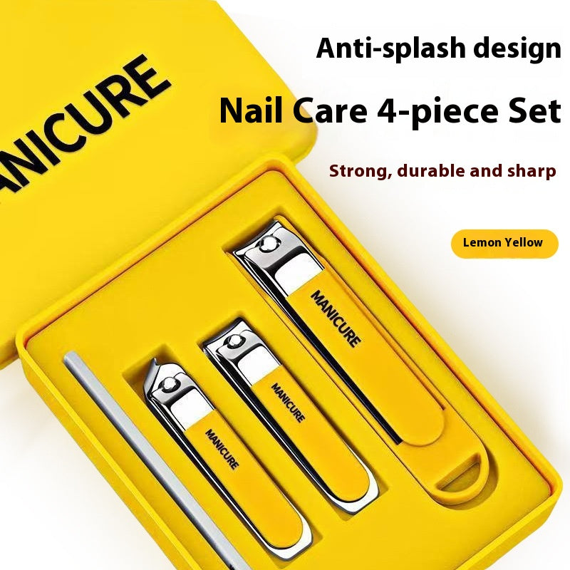 Nail Clippers Set 6 Pieces Anti-Splash Large Opening Manicure Tool