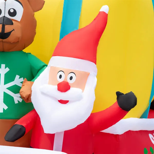 Inflatable Christmas Decoration - Santa Claus Driving Gift Car