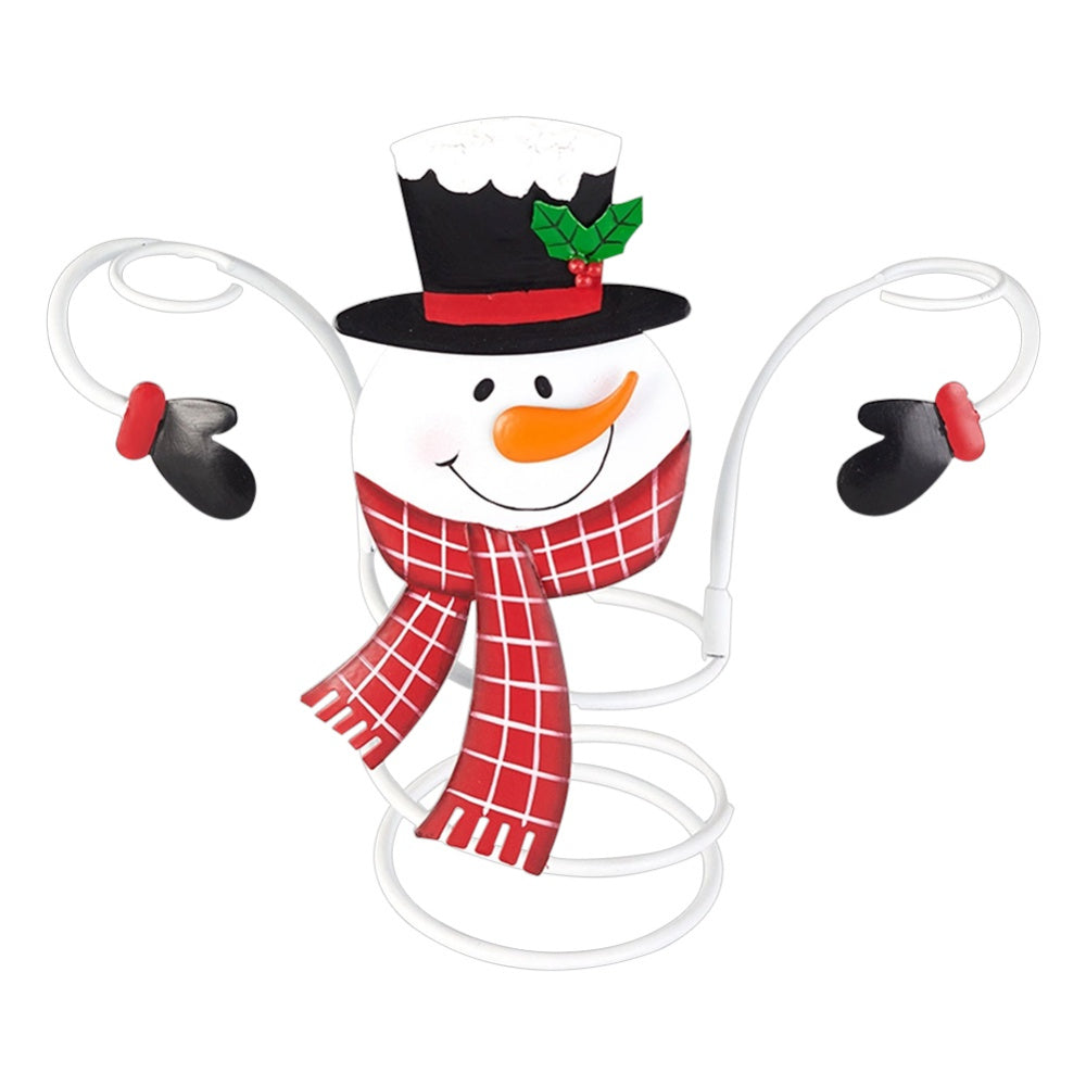 Christmas Wine Glass Holder Decor Set - Festive Holiday Tabletop Craft