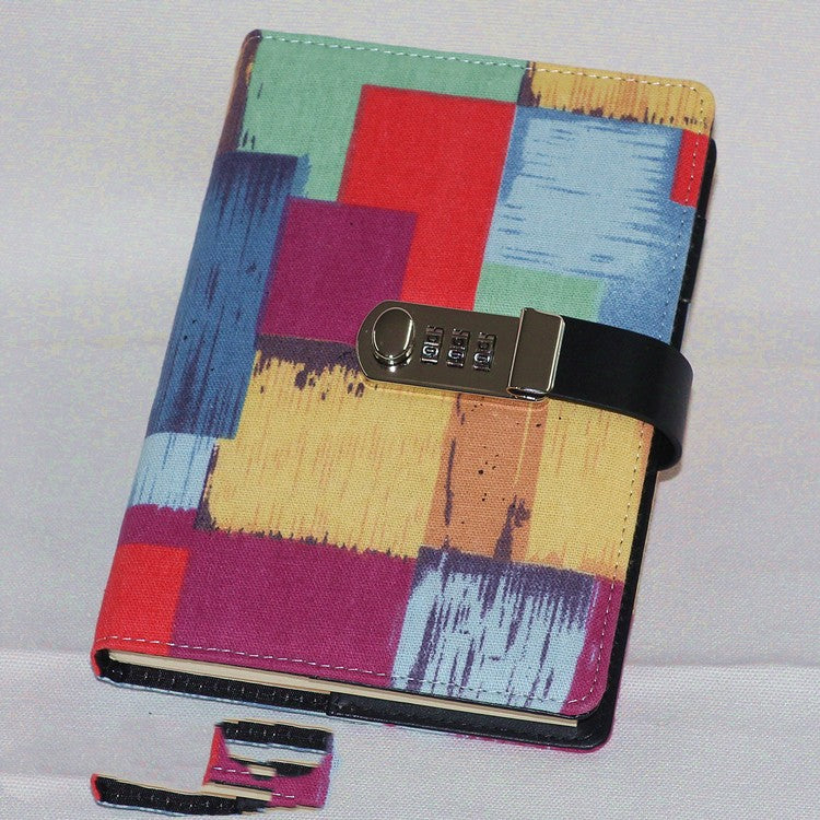 Locked Diary Journal Notebook Ethnic Style Creative Notes Thickened Faux Leather