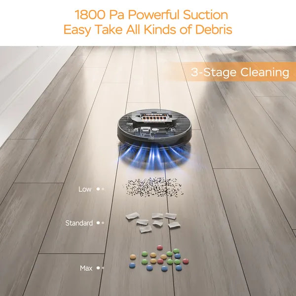 Robot Vacuum Cleaner G6 Ultra-Thin 1800Pa Strong Suction App Control Self-Charging