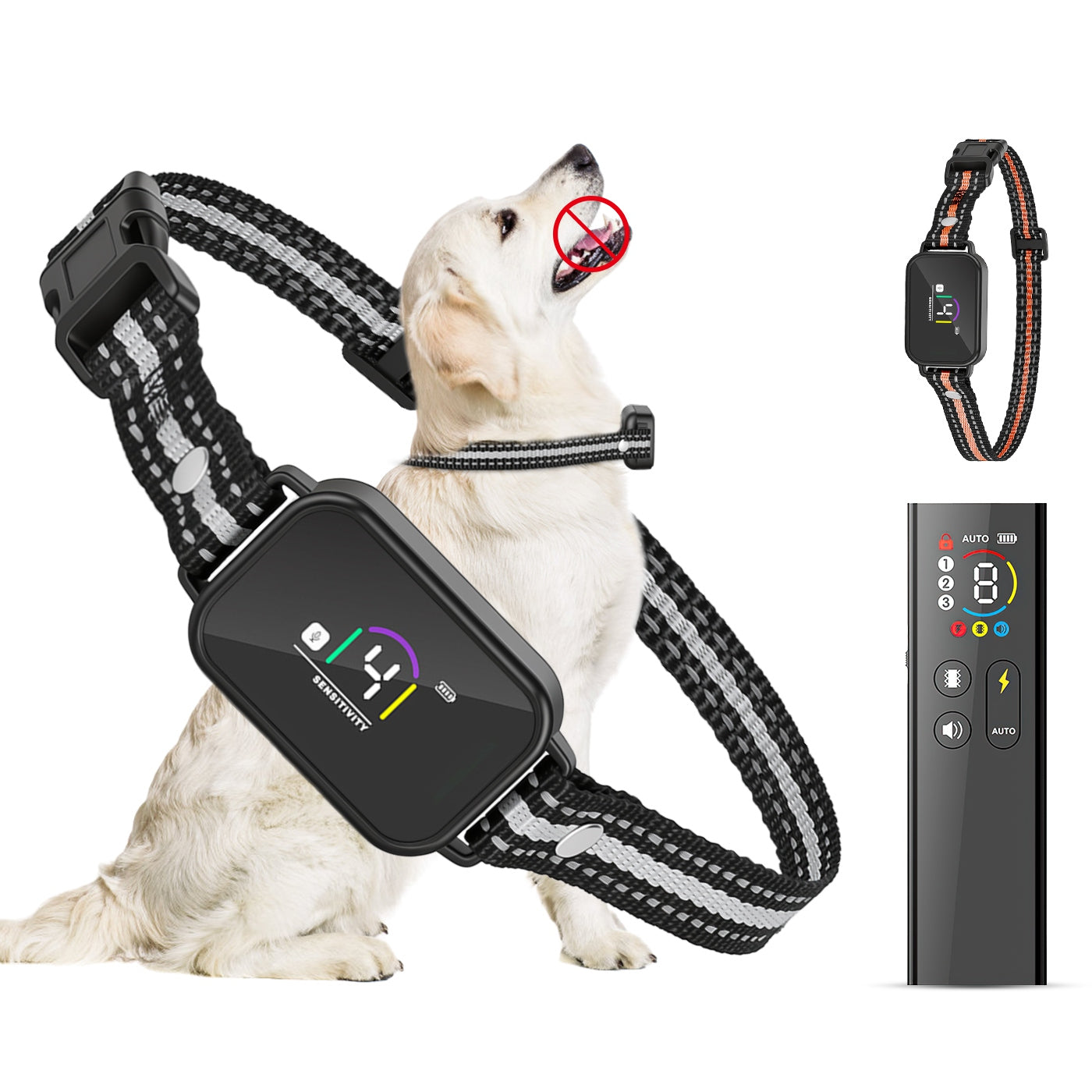Dog Training Collar with Remote, Bark Control & 3 Channels - Waterproof Rechargeable
