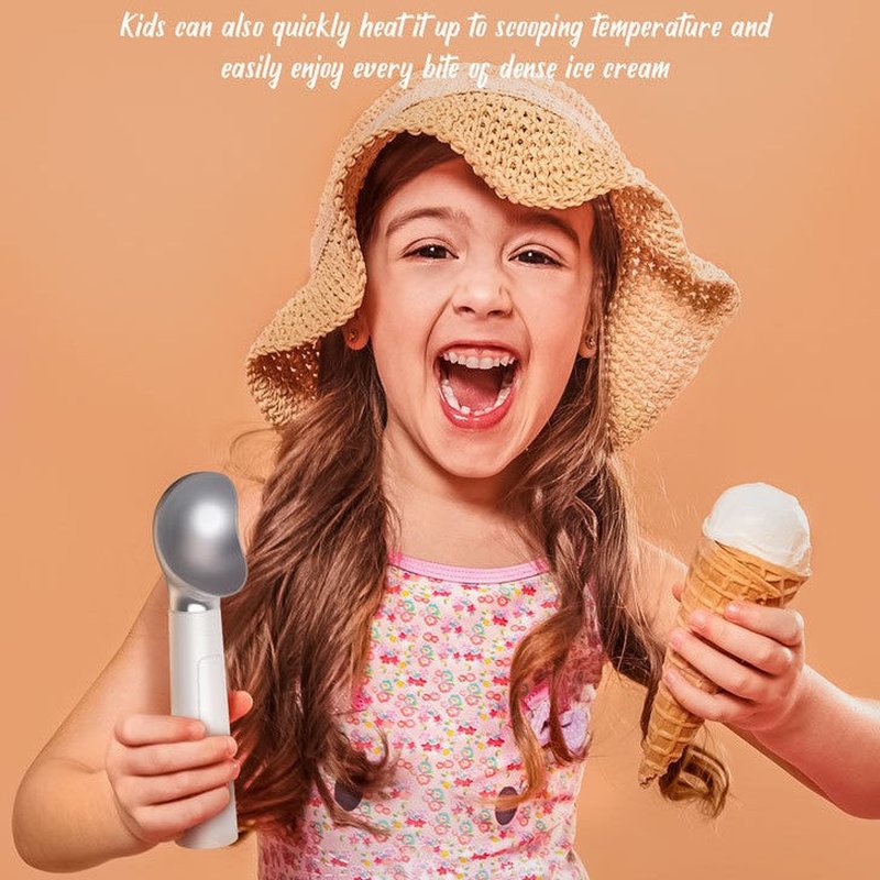 Electric Ice Cream Scoop with Heating & Auto Switch - Stainless Steel