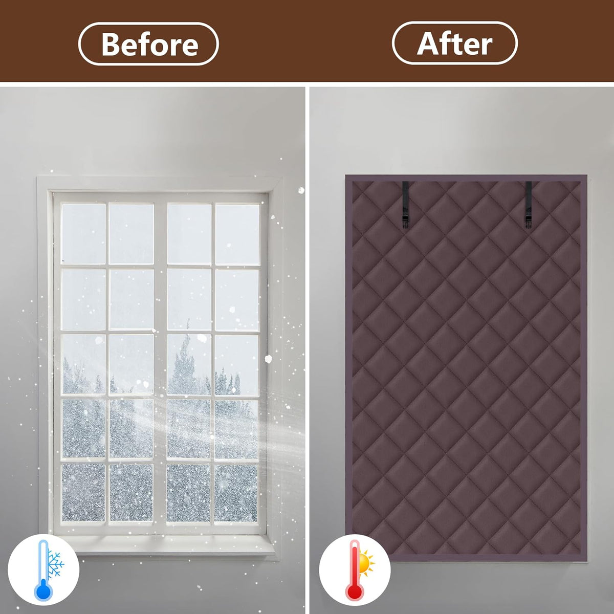Rollable Magnetic Cotton Insulated Door Curtain - Windproof & Thermal Block for Home & Yard