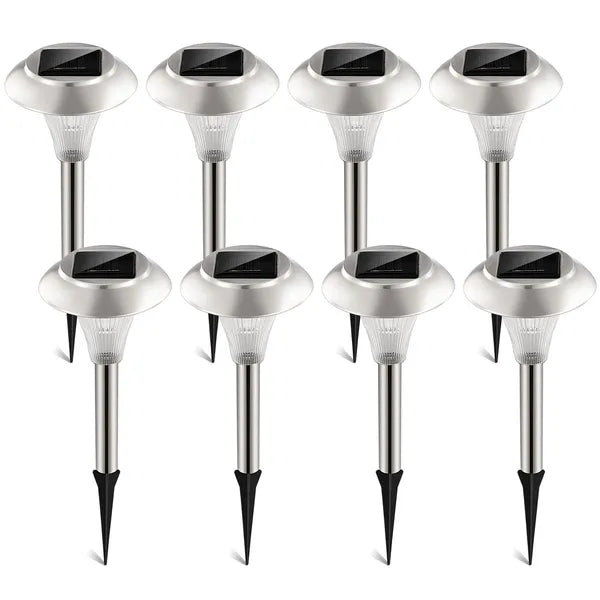 8 Pack Solar Garden Pathway Lights Waterproof Color Changing Landscape Lamps