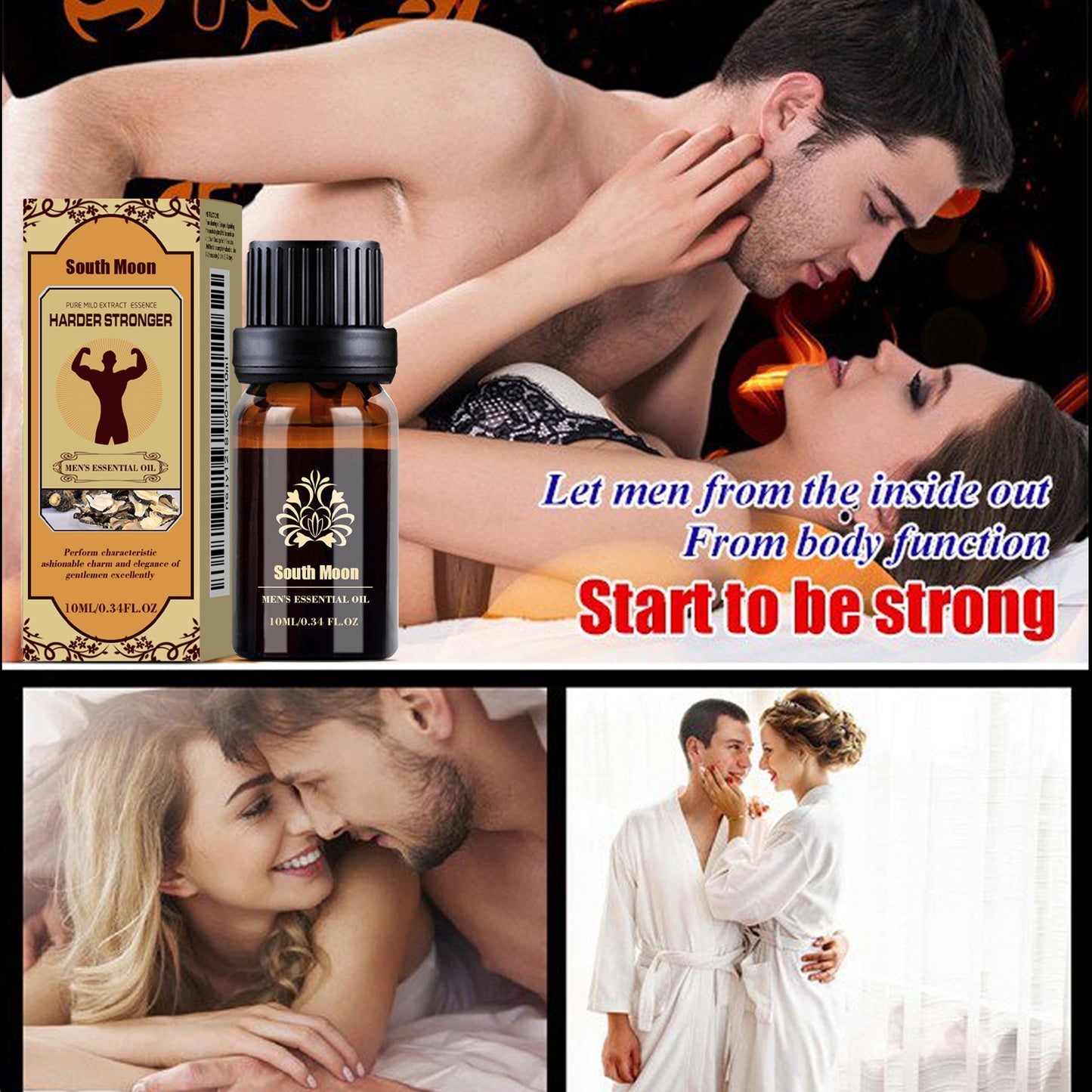 Natural Men's Care Massage Oil - Jojoba & Ophiopogon Extract, 10ml