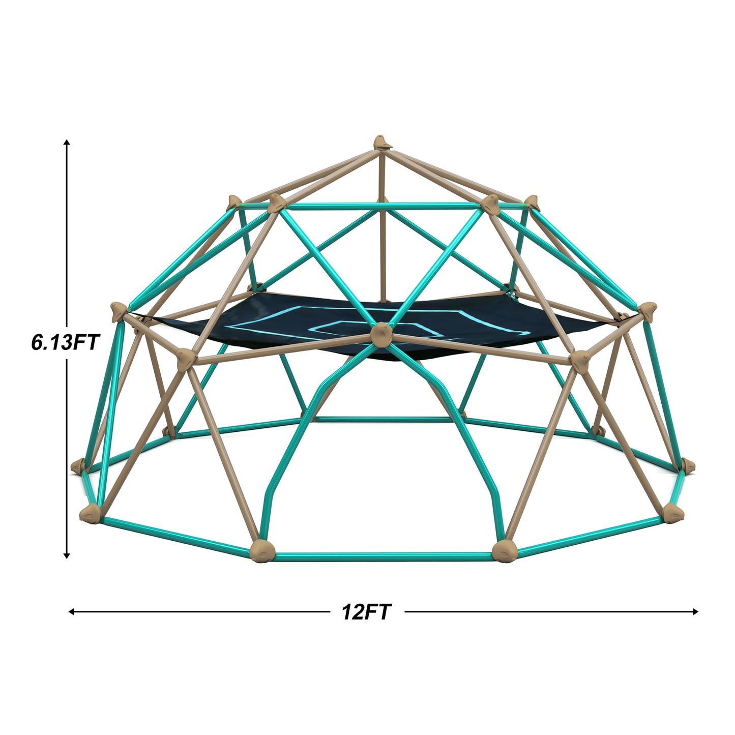 12ft Geometric Dome Climber Play Center, Kids Climbing Tower With