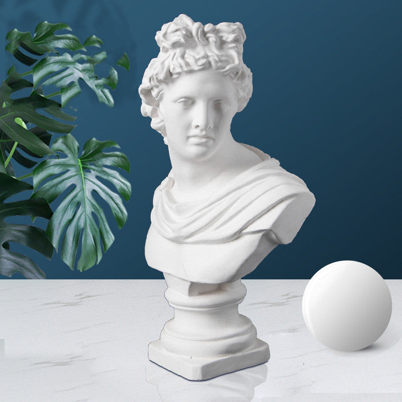 Plaster Sculpture Art Teaching Aid and Decoration - White, 30cm