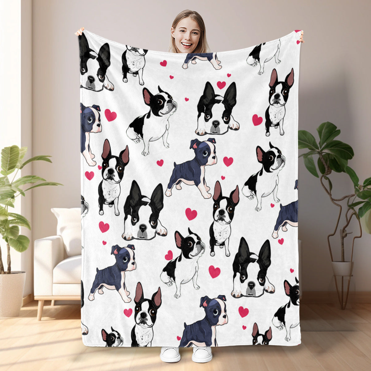 Soft Flannel Dog Blanket - Cozy Lightweight Throw for Dogs