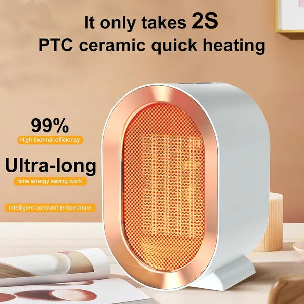 Portable Electric Space Heater 1200W Energy-Efficient Indoor Heater Fan