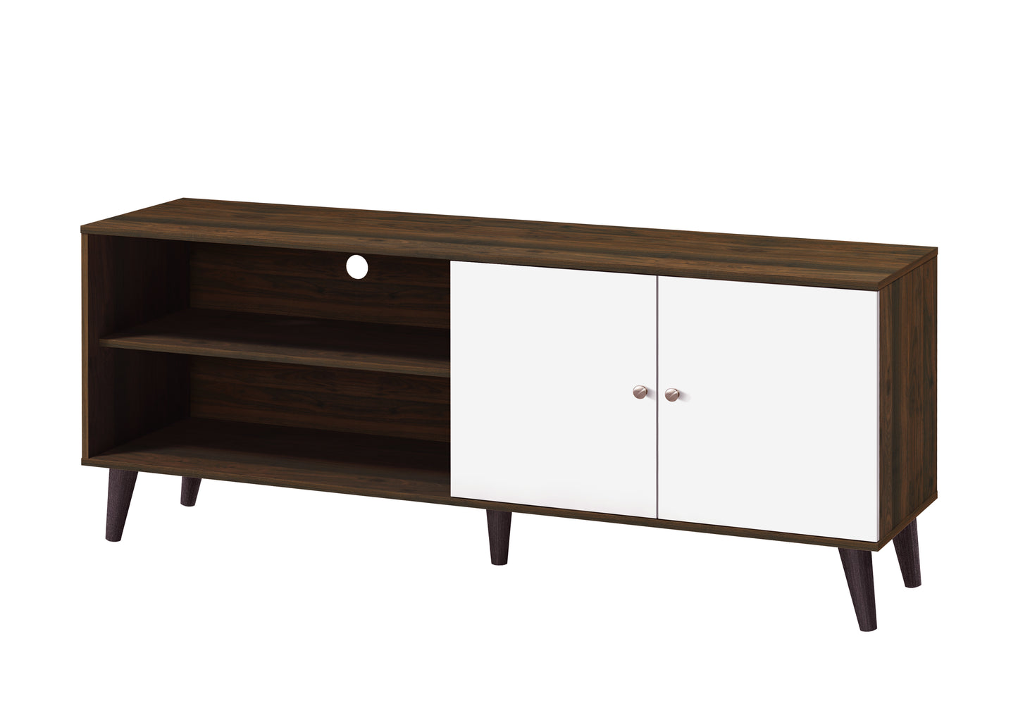 Amidon TV Stand For TVs Up To 63 , With 2 Storage Shelves& 1 Cabinet,