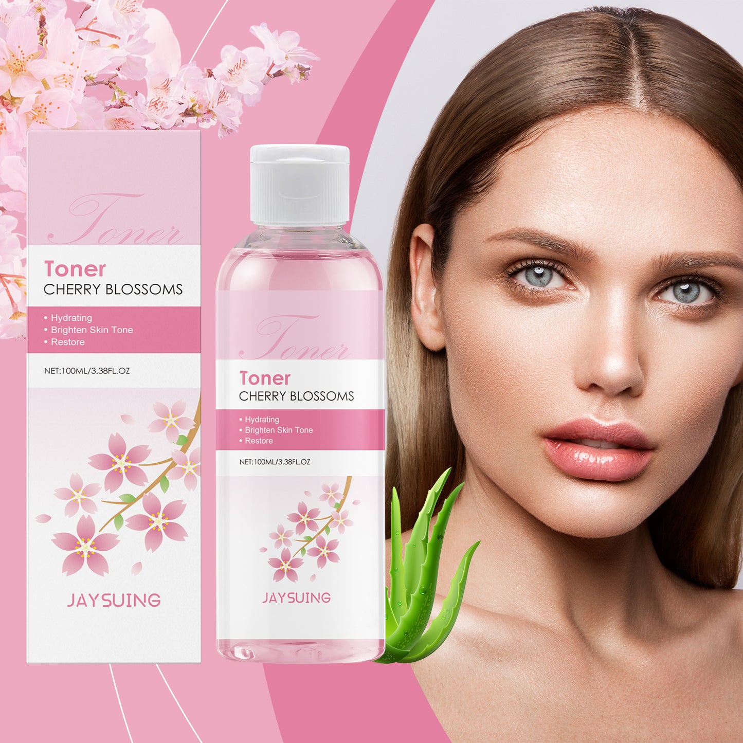 Cherry Blossom Hydrating Facial Toner - 100ml Moisturizing Essence