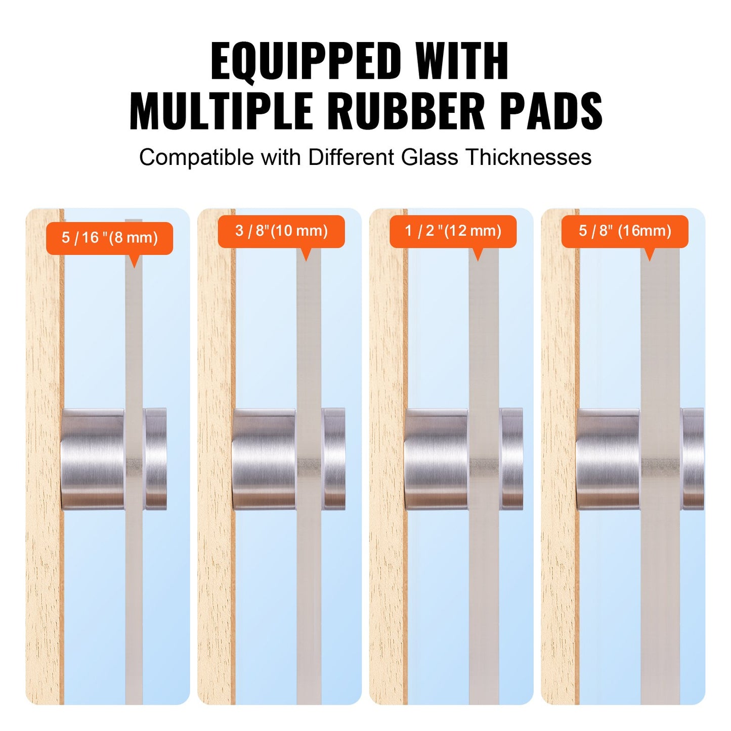 Glass Clamp Set - 10 Pack Stainless Steel Railing Brackets for Tempered Glass Balconies and Pools