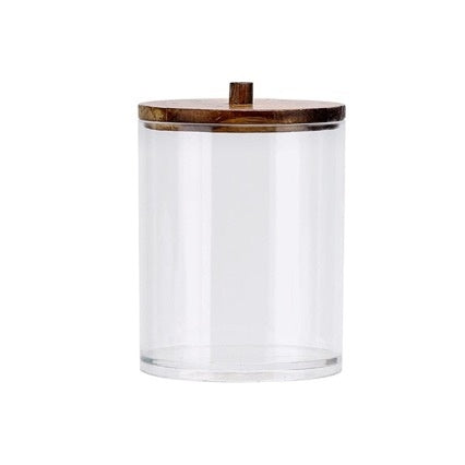 Plastic Jewelry Storage Box with Wooden Lid Waterproof Dustproof Organizer